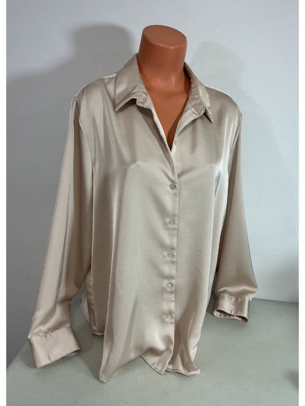 Old Navy Satin Blouse Chic Office Siren Womens XL